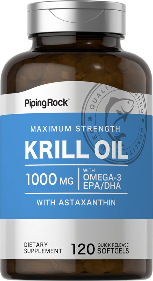 Krill Oil, 1000 mg, 120 Quick Release Softgels Bottle