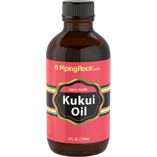 Kukui Nut Oil 100% Pure Cold Pressed, 4 fl oz (118 mL) Bottle