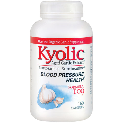Alho envelhecido Kyolic (fórmula 109 para saúde da pressão arterial) 160 Cápsulas       