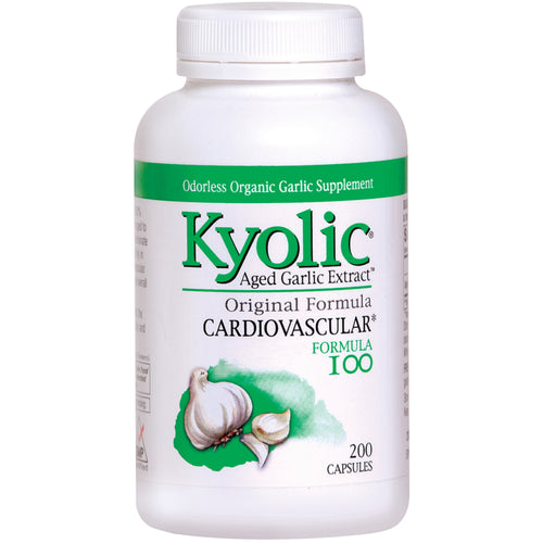 Выдержанный чесночный экстракт Kyolic (формула 100 для сердечно-сосудистой системы) 200 Капсулы       