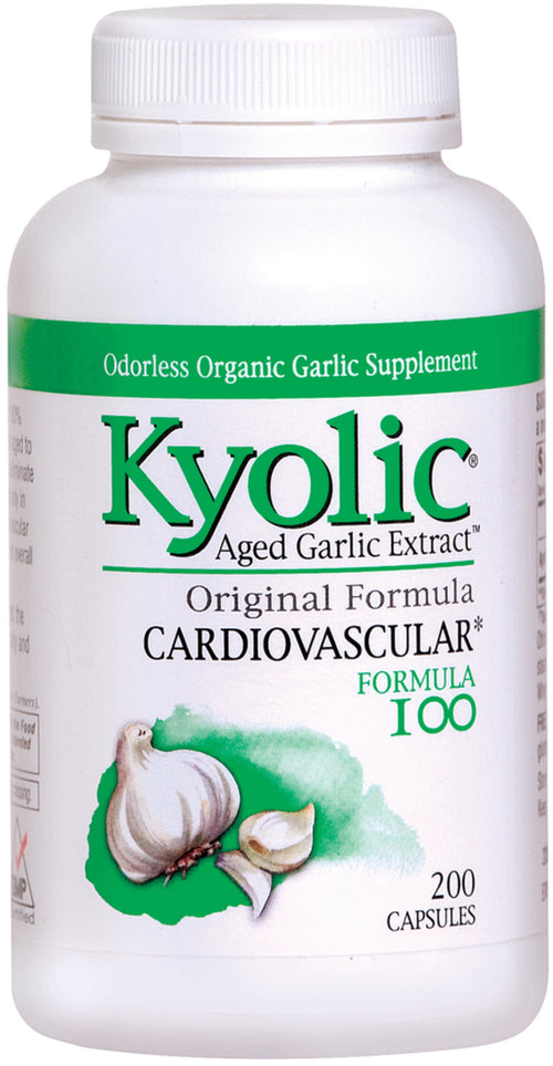 Czosnek postarzany Kyolic (formuła wspomagająca pracę układu sercowo-naczyniowego 100) 200 Kapsułki       