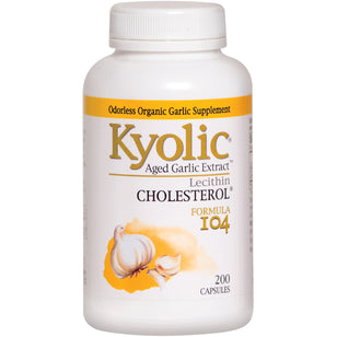 Kyolic Aged Garlic (Lecithin Cholesterol Formula 104), 200 Capsules