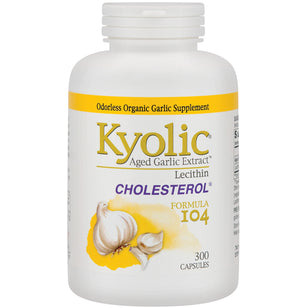 Czosnek postarzany Kyolic (formuła na poziom lecytyny i cholesterolu 104) 300 Kapsułki       