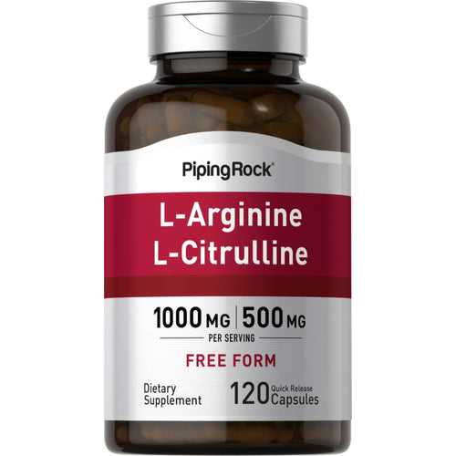 แอล-อาร์จินีน 500 มก. และซิทรูลิน 250 มก. 1000/500 mg 120 แคปซูลแบบปล่อยตัวยาเร็ว     