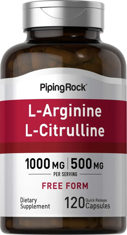 แอล-อาร์จินีน 500 มก. และซิทรูลิน 250 มก. 1000/500 mg 120 แคปซูลแบบปล่อยตัวยาเร็ว     