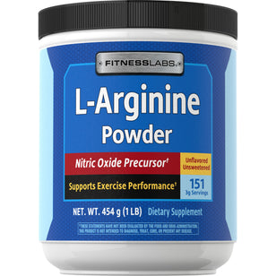 L-arginina Pó 3000 mg (por dose) 1 lb 454 g Frasco  