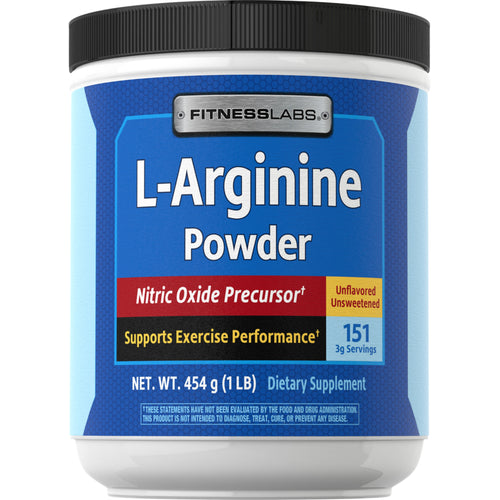 L-arginina Pó 3000 mg (por dose) 1 lb 454 g Frasco  