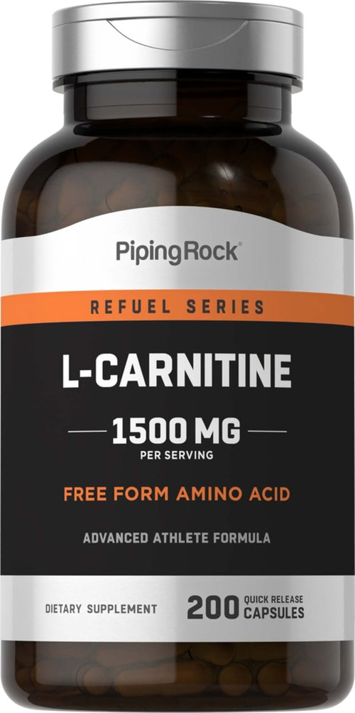 L-carnitina  1500 mg (por porción) 200 Cápsulas de liberación rápida     