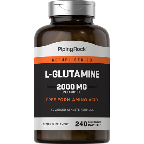 L-glutamina 2000 mg (na porcję) 240 Kapsułki o szybkim uwalnianiu     