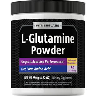 Pulbere de L-glutamină 5000 mg 250 g 8.82 oz Sticlă  