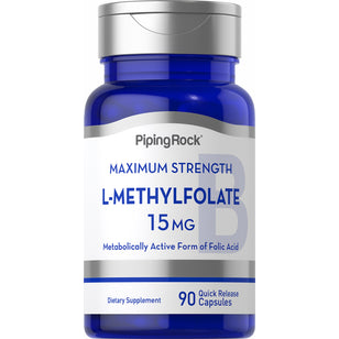 Comprimés de L-méthylfolate 1 000 mcg 15 mg 90 Gélules à libération rapide     