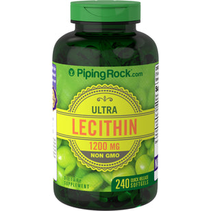 Lecitina - NON GMO 1200 mg 240 Capsule in gelatina molle a rilascio rapido     
