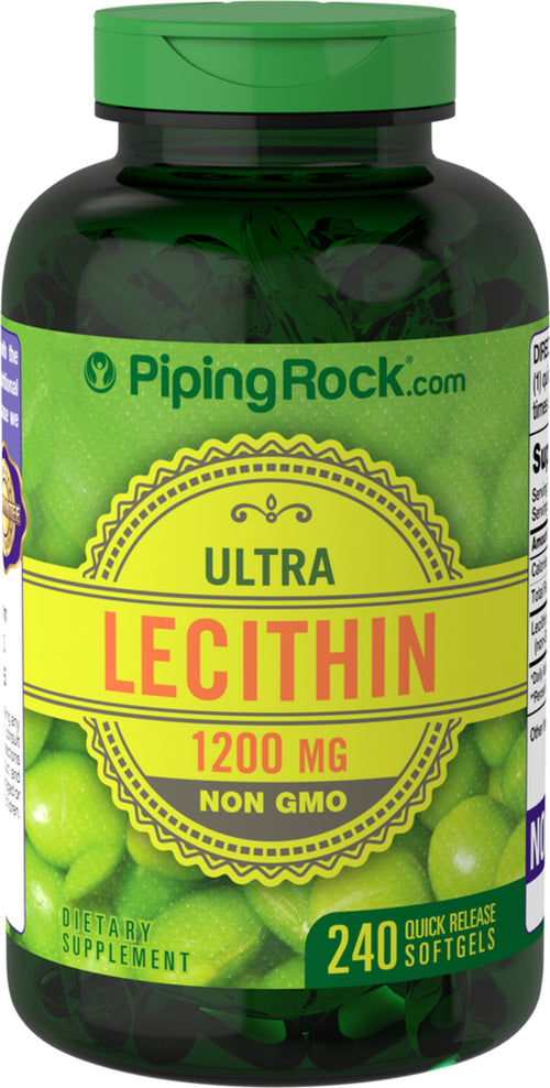 เลซิติน - ไม่ใช่ GMO 1200 mg 240 ซอฟต์เจลแบบปล่อยตัวยาเร็ว     