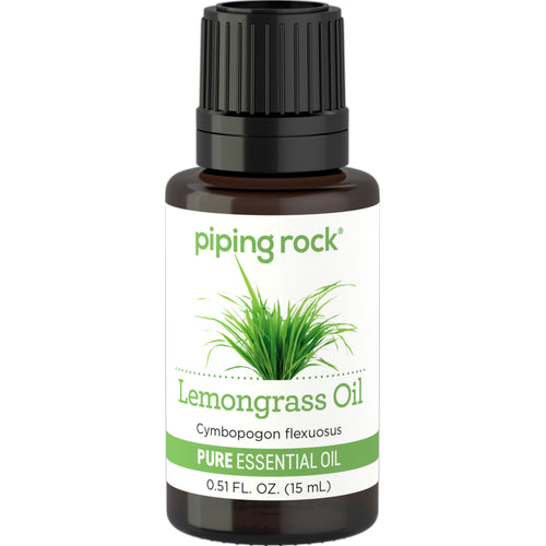 Lemongrass Pure Essential Oil (GC/MS Tested), 1/2 fl oz (15 mL) Dropper Bottle