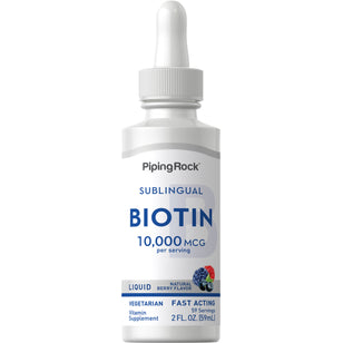 Liquido Biotina 10,000 mcg 2 fl oz 59 mL Bottiglia  