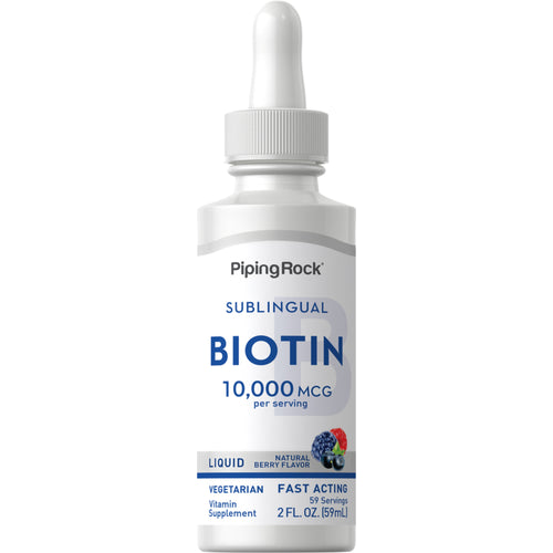 Flydende Biotin 10,000 mcg 2 fl oz 59 ml Flaske  