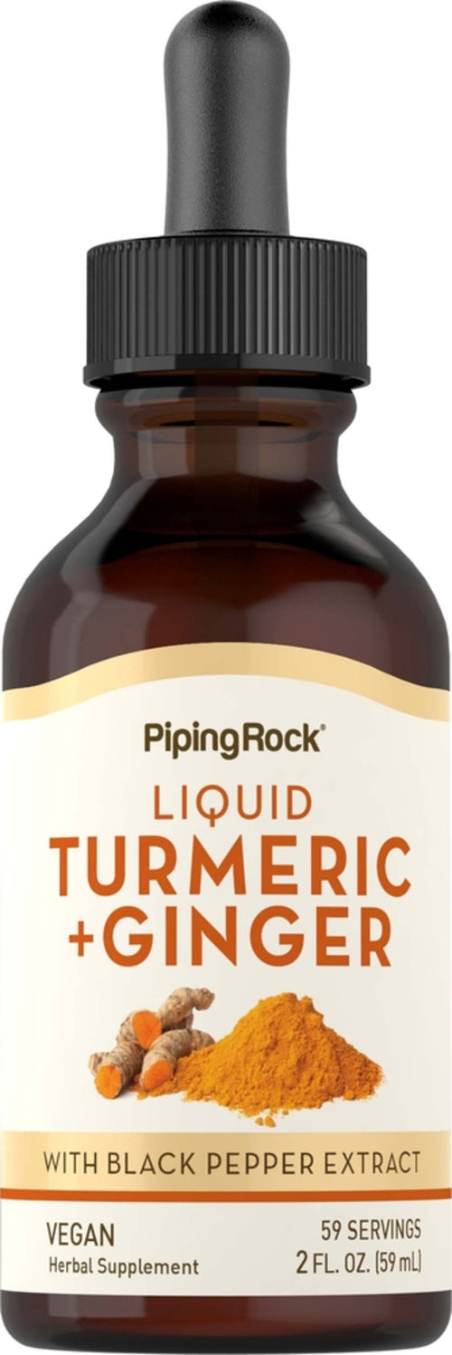 Liquid Turmeric Plus Ginger, 2 fl oz (59 mL) Dropper Bottle