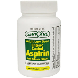 Nízkodávkový aspirín 81 mg gastrorezistentný,81 mg Enterické potiahnuté tablety 300 Tablety    