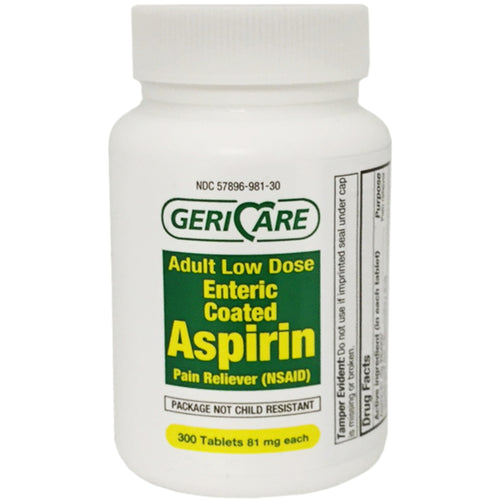 Aspirina de dose baixa 81 mg Comprimentos entéricos revestidos,81 mg Comprimidos revestidos entéricos 300 Comprimidos    