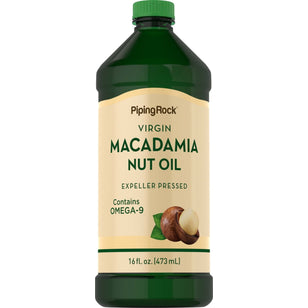 Huile de Noix de Macadamia 16 onces liquides 473 mL Bouteille    