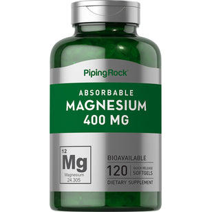 Magnesio 400 mg 120 Cápsulas blandas de liberación rápida     
