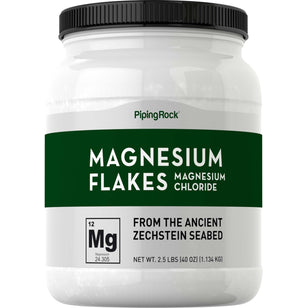 Cloruro de magnesio en copos del antiguo mar de Zechstein 2.5 lbs 40 oz Botella/Frasco    
