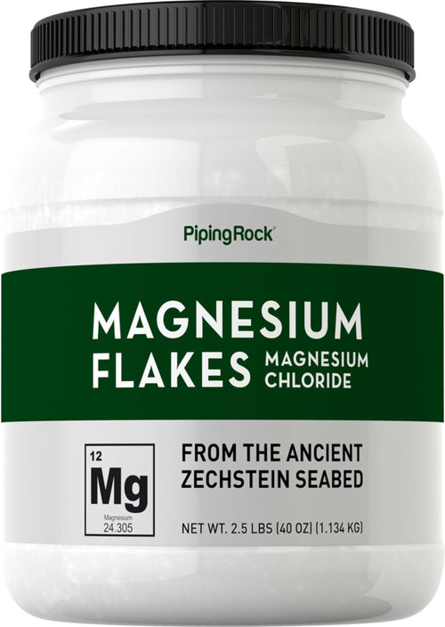 塩化マグネシウム フレーク、古代テチス海由来 2.5 ポンド 40 oz ボトル    
