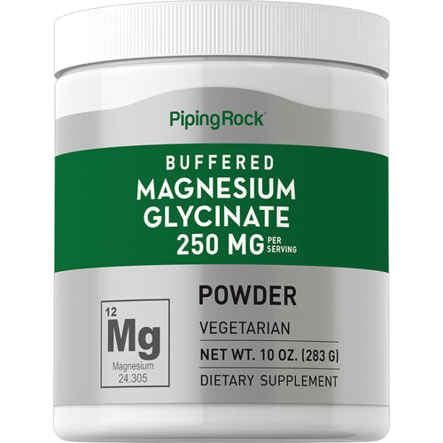 Magnesiumglycinaatpoeder 250 mg (per portie) 10 oz 283 g Fles  
