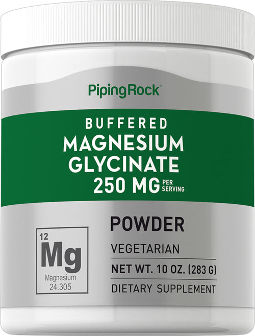 Poudre de glycinate de magnésium 250 mg (par portion) 10 once 283 g Bouteille  