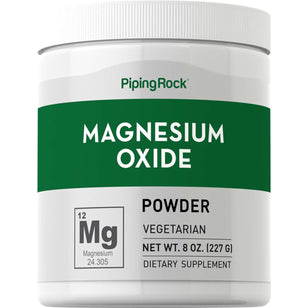Magnesiumoxidpulver, 500 mg 8 oz 227 g Flaska    