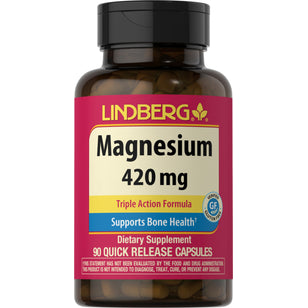 Tredobbelt magnesium 420 mg 90 Kapsler for hurtig frigivelse     