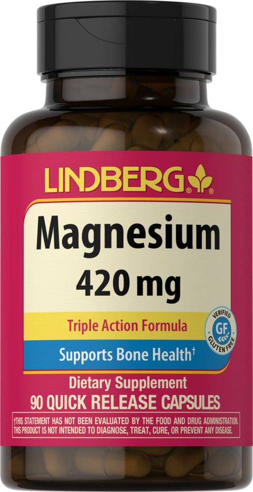 Trippel magnesium 420 mg 90 Hurtigvirkende kapsler     