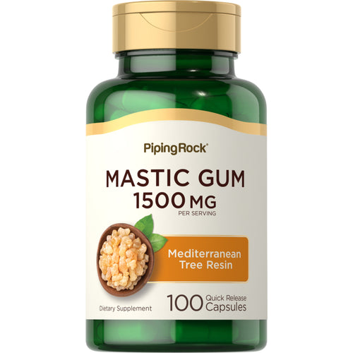 Chiclete Mastic 1500 mg (por dose) 100 Cápsulas de Rápida Absorção     
