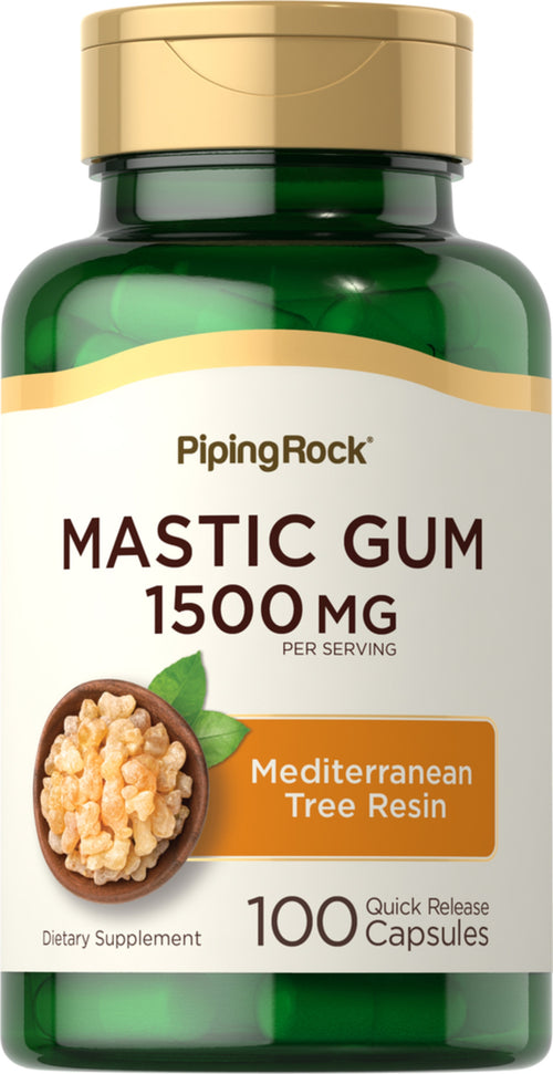 Mastiksgummi 1500 mg (per dose) 100 Hurtigvirkende kapsler     