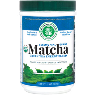 Energiemixpoeder van groene matcha-thee 11 oz 312 g Fles    