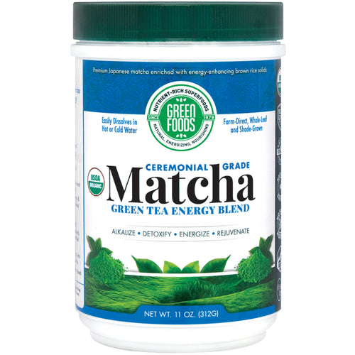Miscela energetica in polvere al tè verde Matcha 11 oz 312 g Bottiglia    