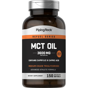 MCT Oil, 3600 mg (per serving), 150 Quick Release Softgels Bottle