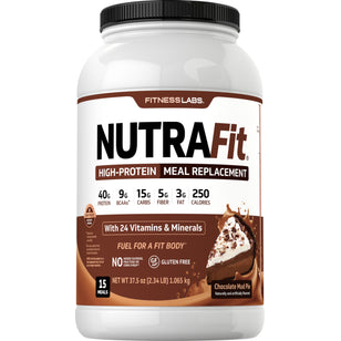 เครื่องดื่มทดแทนอาหาร NutraFit (ดาร์กช็อกโกแลต) 2.34 ปอนด์ 1.065 กก. ขวด    