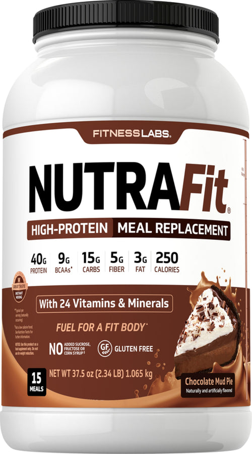 Shake NutraFit (Zartbitterschokolade) als Mahlzeitenersatz 2.34 lb 1.065 Kg Flasche    