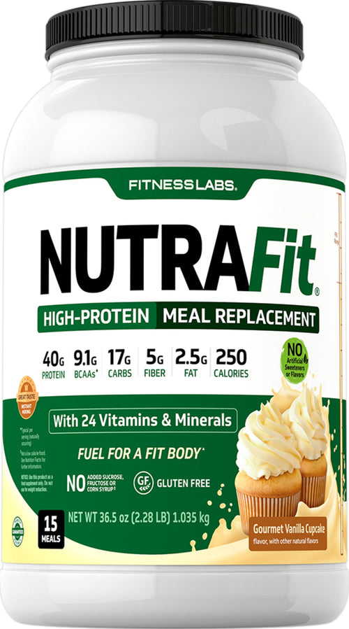 Shake NutraFit sostitutivo di un pasto (vaniglia naturale) 2.28 lb 1.035 kg Bottiglia    