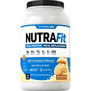Коктейль — заменитель пищи NutraFit (со вкусом ванили) 2.28 фунт 1.035 кг Флакон    