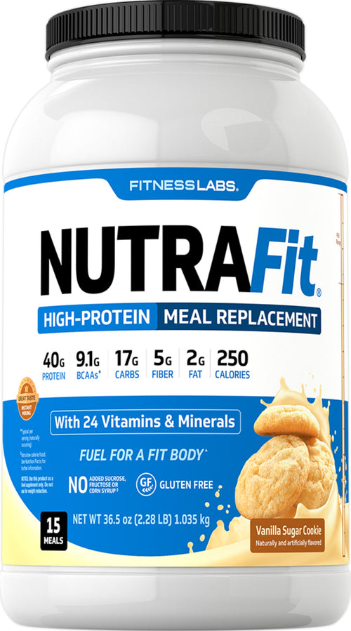 Shake de Reposição Alimentar NutraFit (baunilha) 2.28 lb 1.035 Kg Frasco    