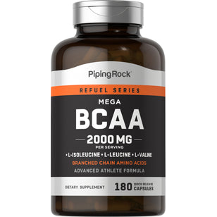 Mega BCAA, 2000 mg (per serving), 180 Quick Release Capsules
