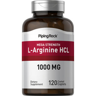 Mega Strength L-Arginine HCL, 1000 mg, 120 Coated Caplets
