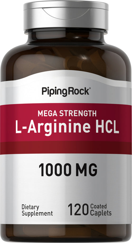 L-arginină HCL Mega Putere (Calitate farmaceutică) 1000 mg 120 Tablete cu înveliş solubil protejate     