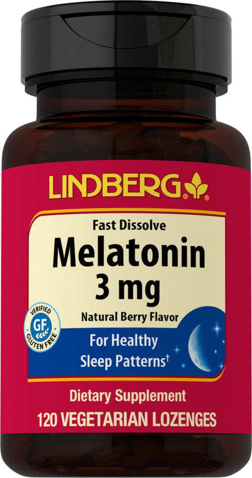 Schnell lösliches Melatonin (natürliche Beere) 3 mg 120 Lutschtabletten     
