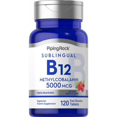 Mekobalamiini B12(kielen alle) 5000 μg 120 Nopeasti liukenevat tabletit     
