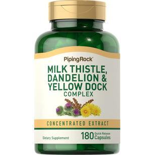 Milk Thistle, Dandelion & Yellow Dock, 180 Quick Release Capsules