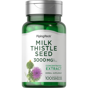 Milk Thistle Seed Extract, 3000 mg (per serving), 100 Quick Release Capsules