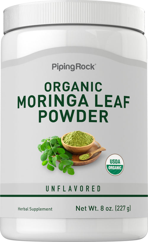 Moringa Leaf Powder (Organic), 8 oz (227 g) Bottle-Bottle